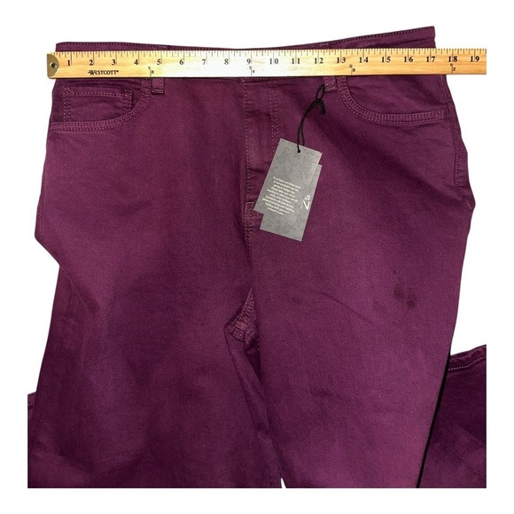 Johnny Was Mademoiselle Purple Wide Leg Jeans, Size 33 - Picture 7 of 10